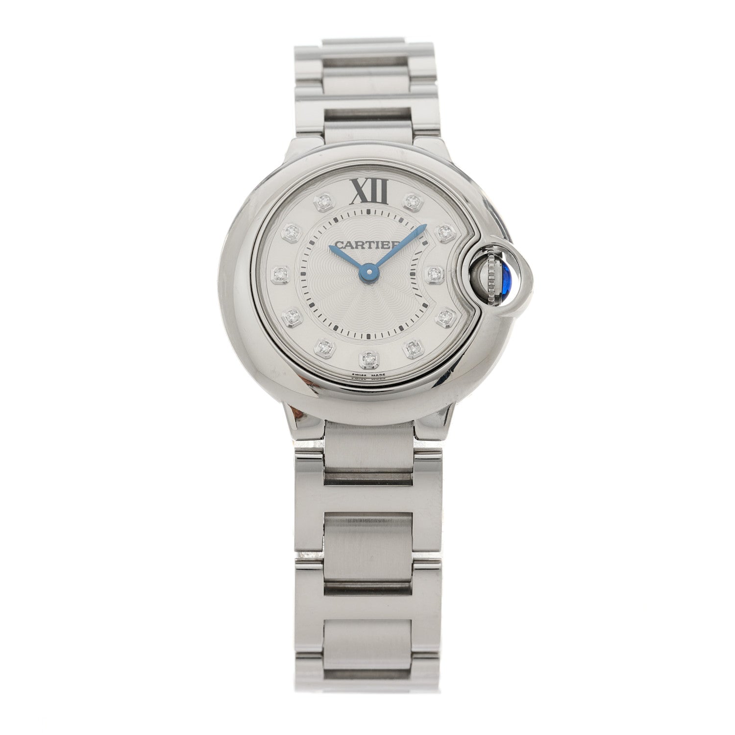 Cartier Stainless Steel Diamond 28mm Ballon Bleu De Cartier Quartz Watch 1 of 5