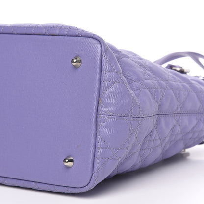 Christian Dior Coated Canvas Cannage Small Panarea Tote Lilac 9 of 12
