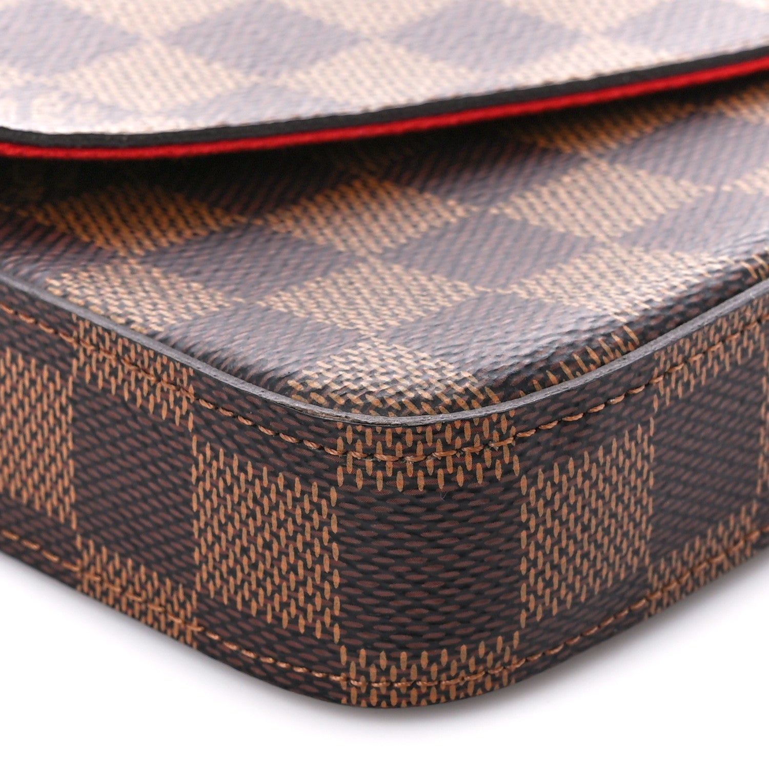 Louis Vuitton Damier Ebene Pochette Felicie Chain Wallet 14 of 15