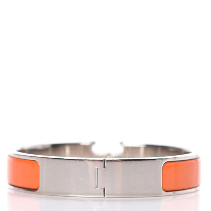 Hermes Enamel Narrow Clic Clac H Bracelet PM Orange 3 of 5