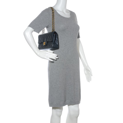 Chanel Lambskin Small Double Flap Navy 2 of 9