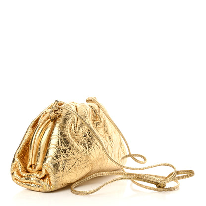 Bottega Veneta Metallic Crushed Calfskin The Mini Pouch Gold 3 of 15