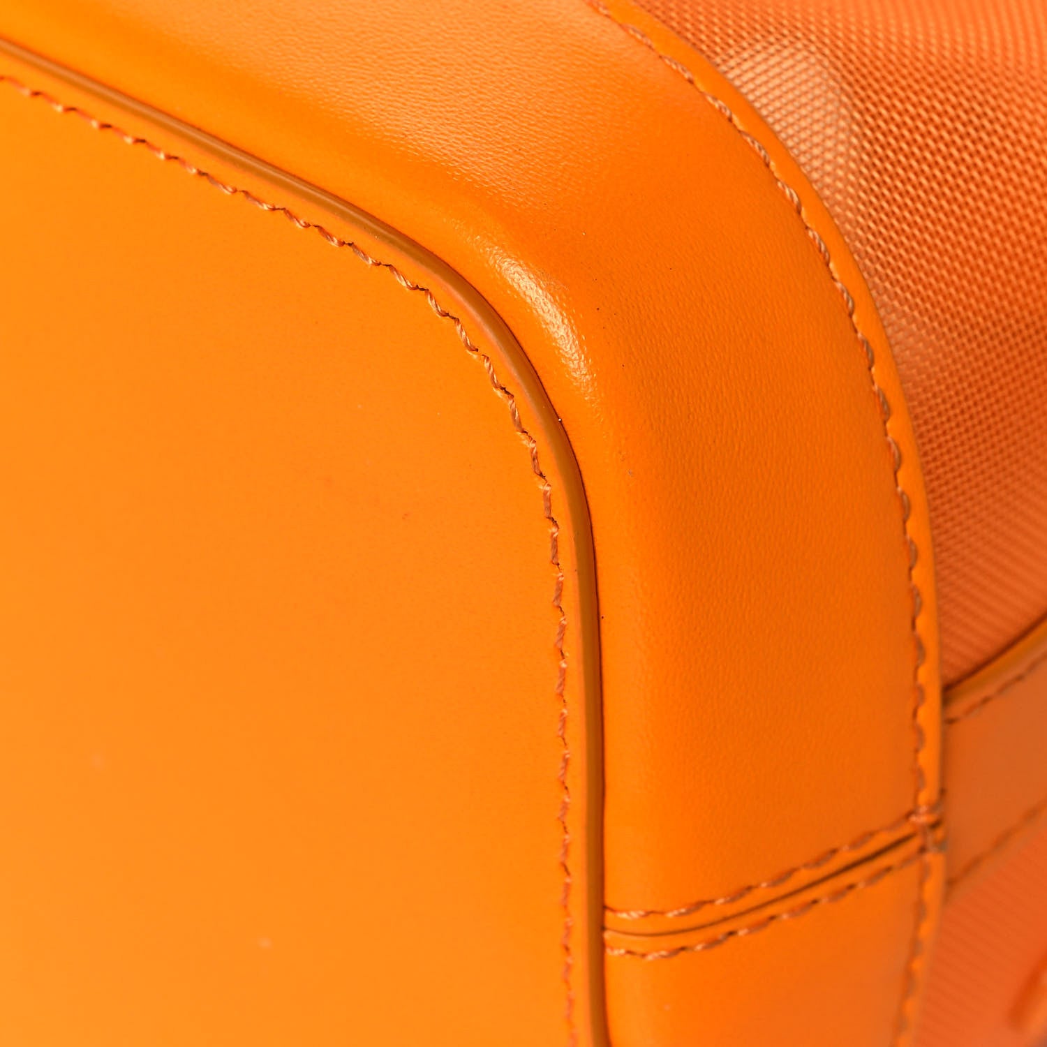 Fendi Mesh Vitello King F is Fendi Logo Embroidered Mini Mon Tresor Bucket Bag Aranciata Clementime 10 of 10