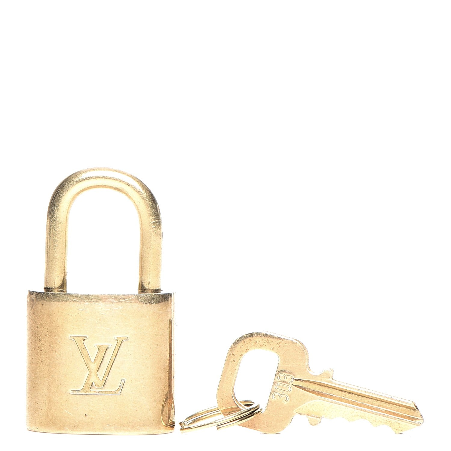 Louis Vuitton Brass Lock and 2 Keys Set #303 1 of 4