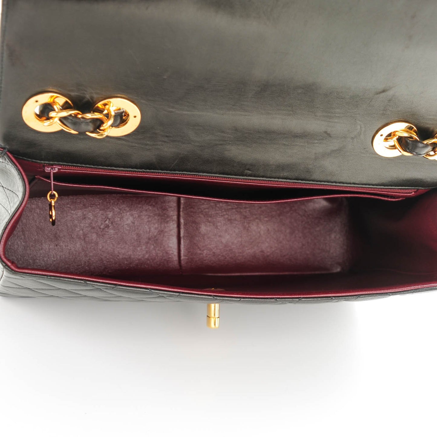 Lambskin Quilted Jumbo Flap Black