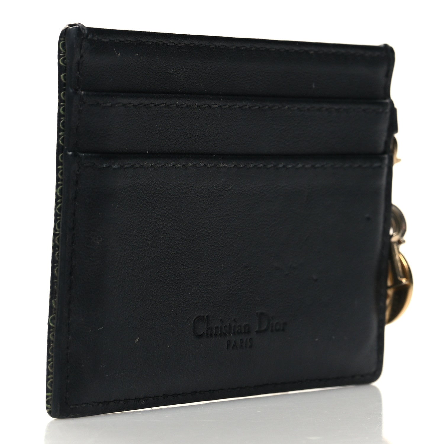 Christian Dior Calfskin Animals Card Holder Green 3 of 11