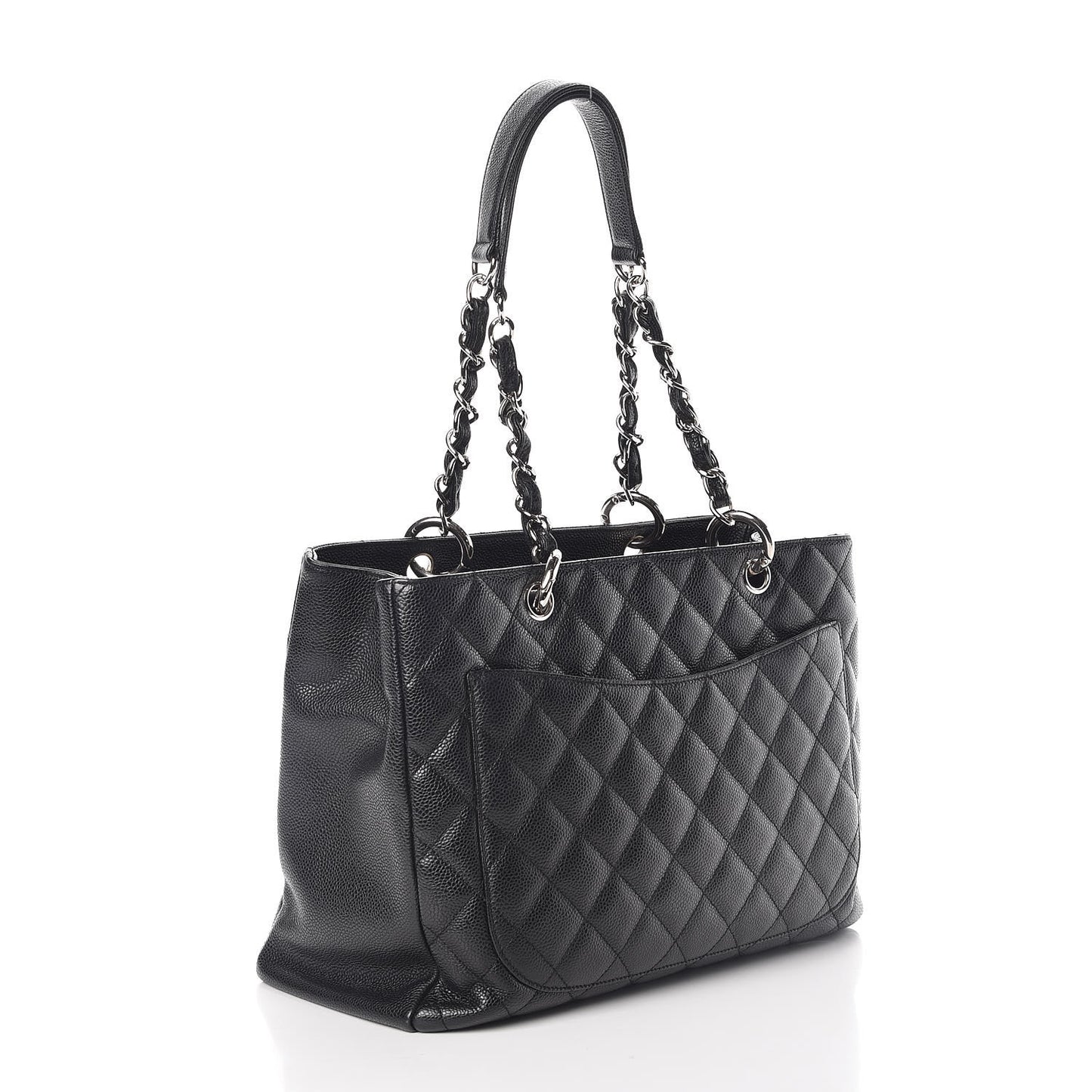 Caviar Quilted Grand Shopping Tote GST Black