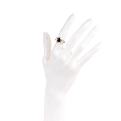 David Yurman Sterling Silver Diamond Smoky Quartz 8mm Petite Cerise Ring 48 4.5 2 of 5