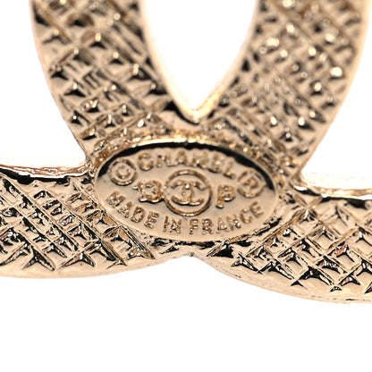 Chanel Metal CC Rope Hoop Drop Earring Gold 4 of 4