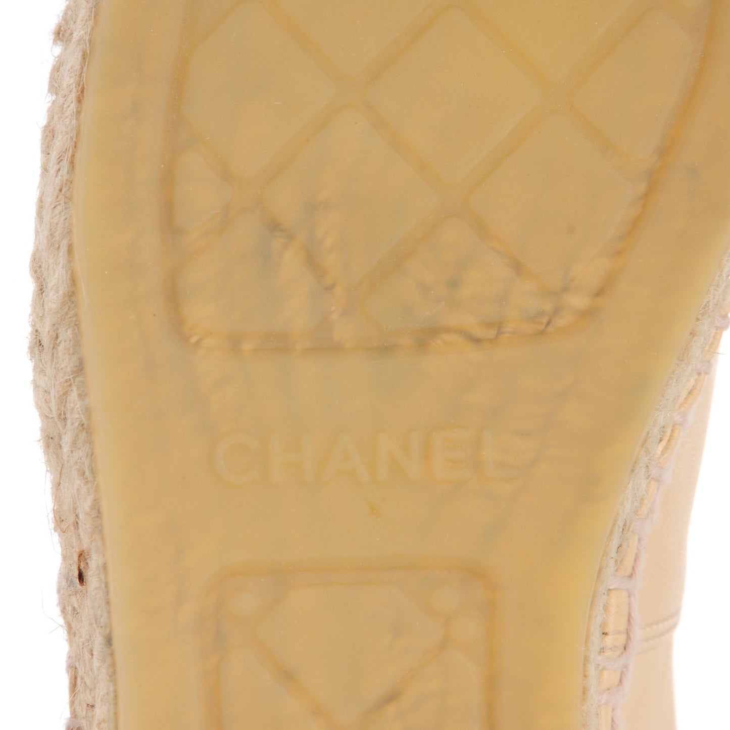 Lambskin CC Espadrilles 40 Beige Black