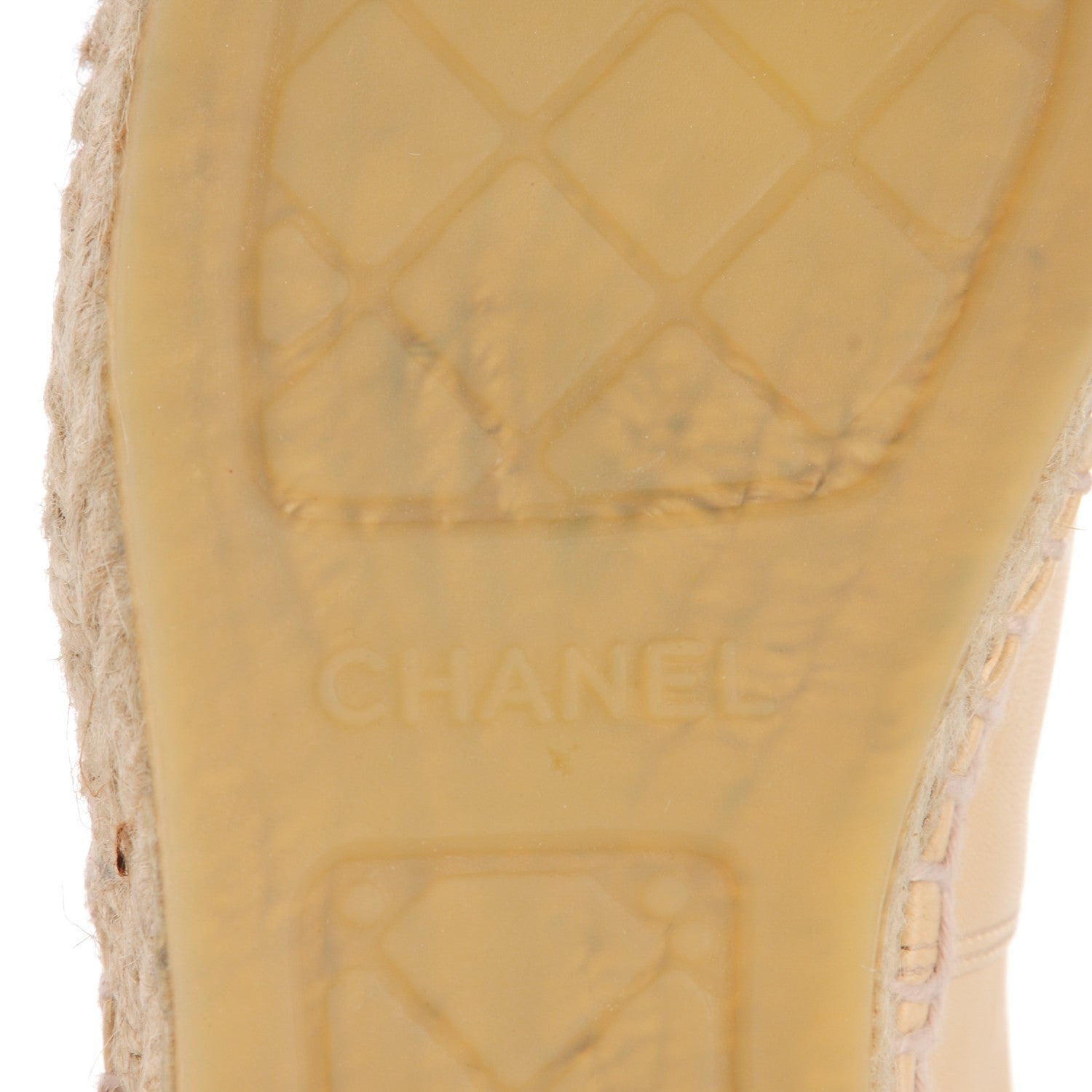 Chanel Lambskin CC Espadrilles 40 Beige Black 8 of 9
