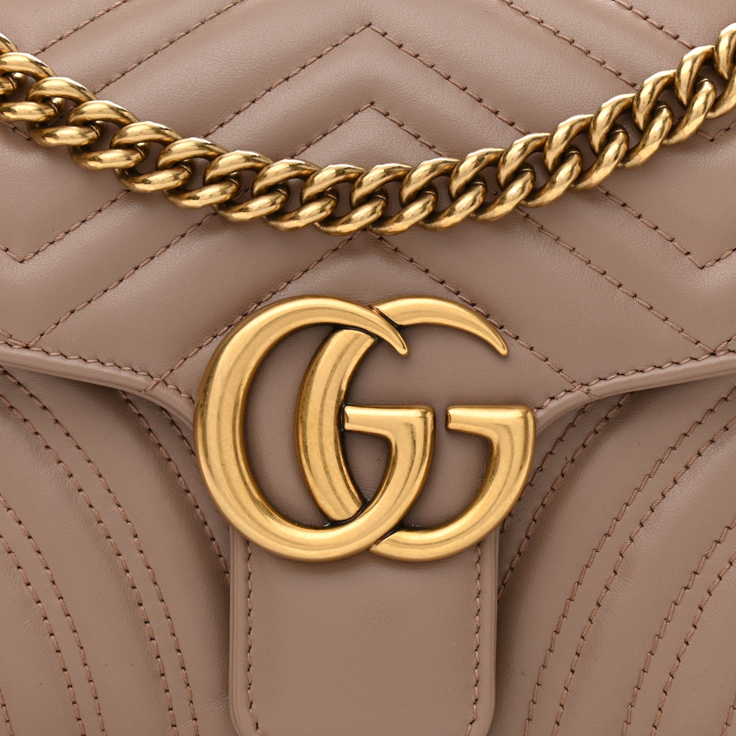 Calfskin Matelasse Small GG Marmont Shoulder Bag Porcelain Rose