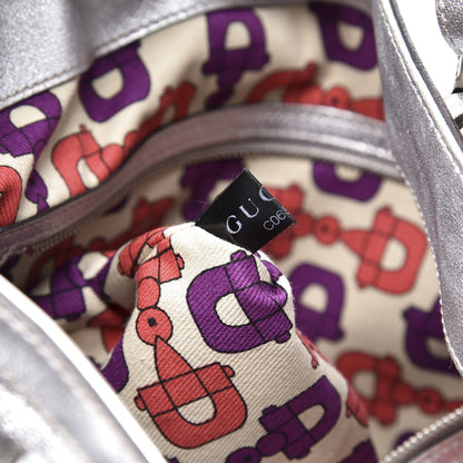 Gucci Metallic Guccissima Medium Britt Tote Silver 7 of 12