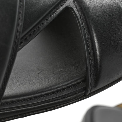 Bottega Veneta Calfskin The Band Flat Sandals 37.5 Black 10 of 12