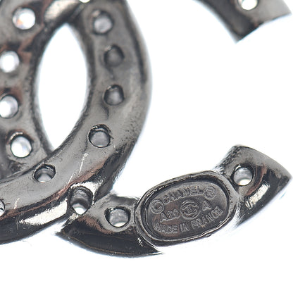 Chanel Crystal CC Earrings Silver 4 of 6