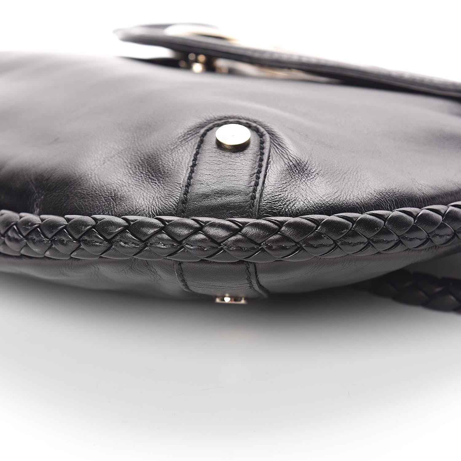 Gucci Calfskin Medium Britt Tassel Shoulder Bag Black 9 of 10
