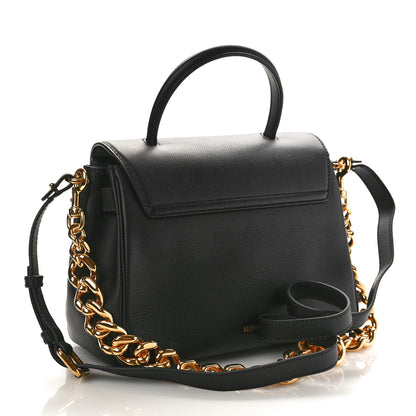 Versace Grained Calfskin La Medusa Top Handle Bag Black 3 of 9