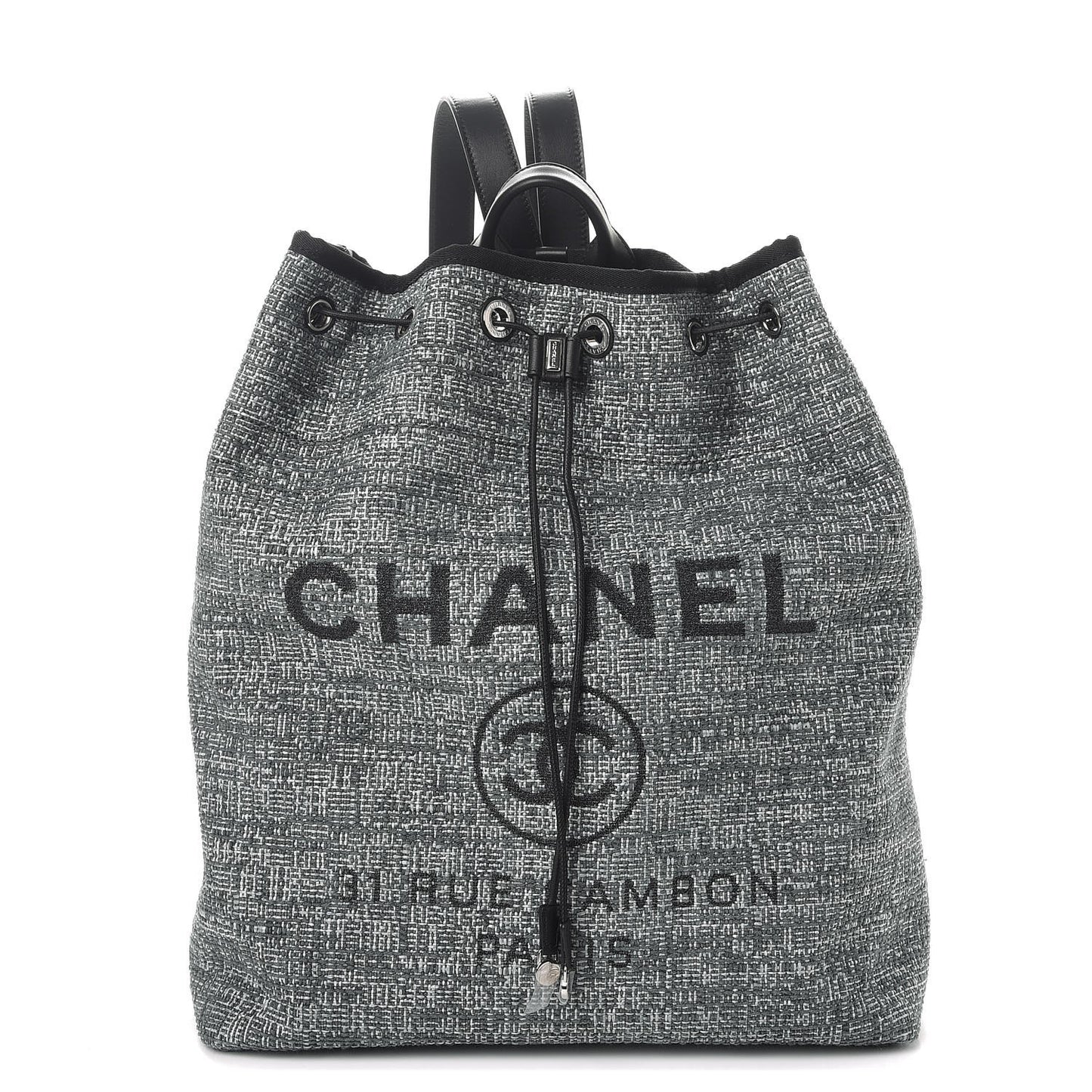 Canvas Large Deauville Backpack Charcoal