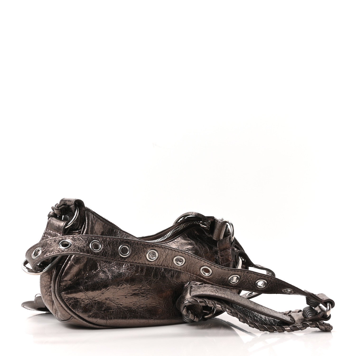 Balenciaga Metallic Agneau Arena Le Cagole Shoulder Bag XS Dark Bronze 4 of 11