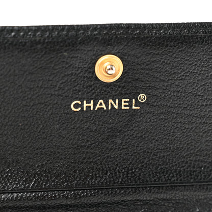 Chanel Goatskin Compact Double Sided Wallet Black 7 of 9