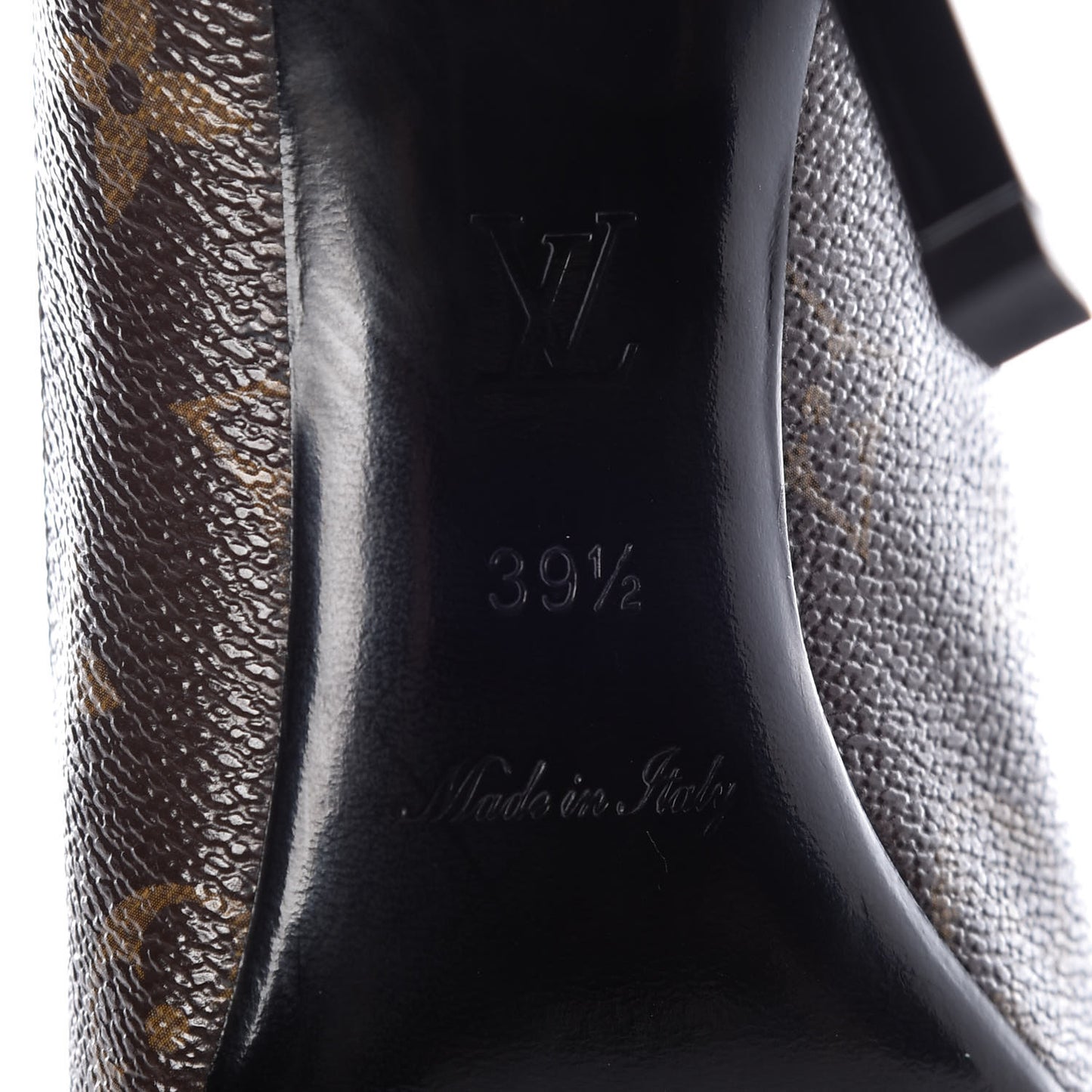 Patent Monogram Fetish Pumps 39.5