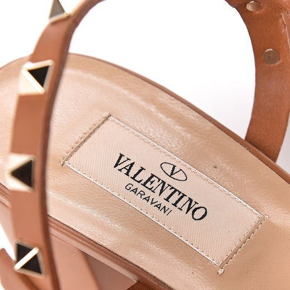 Valentino Garavani Calfskin Rockstud 60mm City Sandals 39.5 Light Cuir 5 of 8
