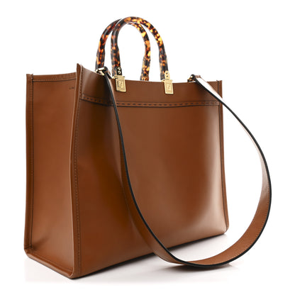 Fendi Vitello King Plexiglass Medium Fendi Sunshine Shopper Tote Cuoio 3 of 11