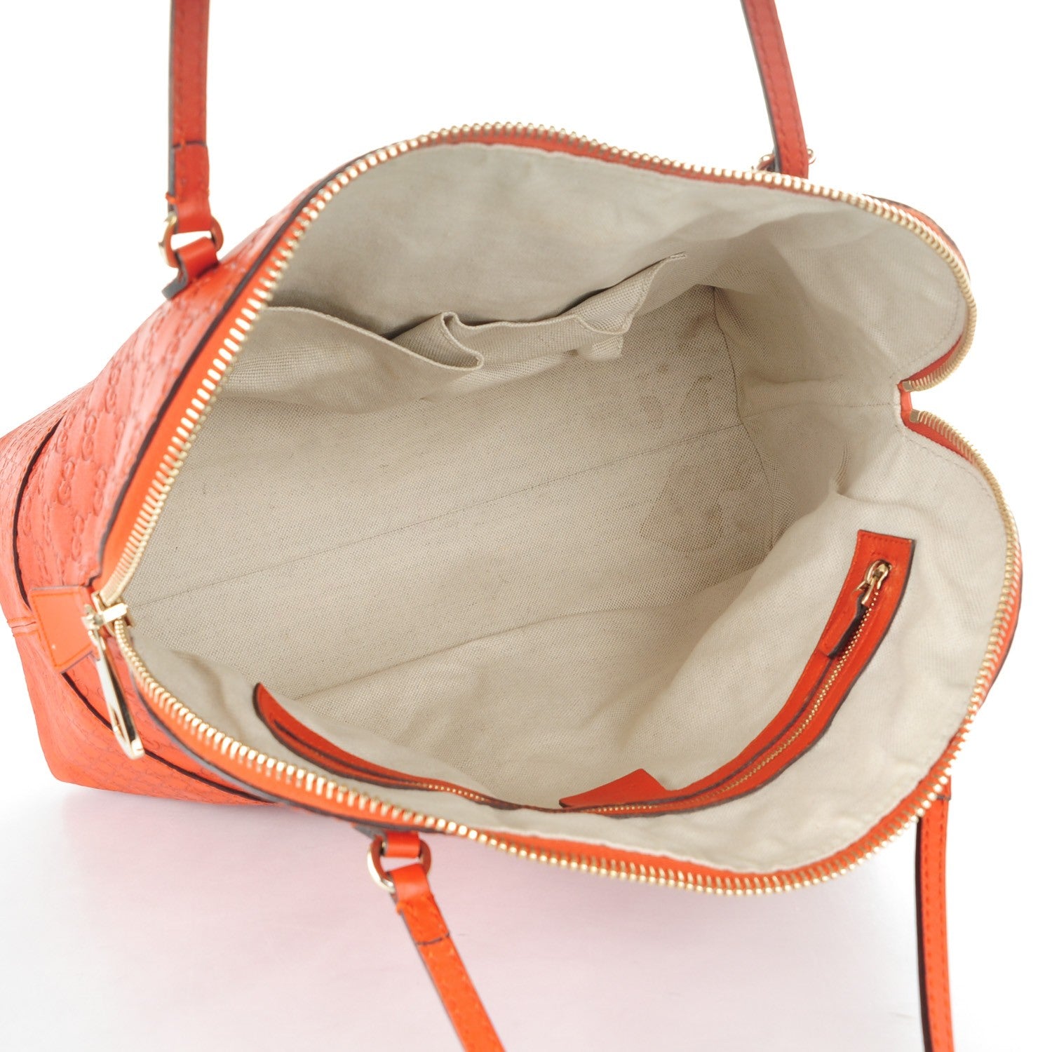 Gucci Guccissima Medium Bree Shoulder Bag Sun Orange 5 of 9