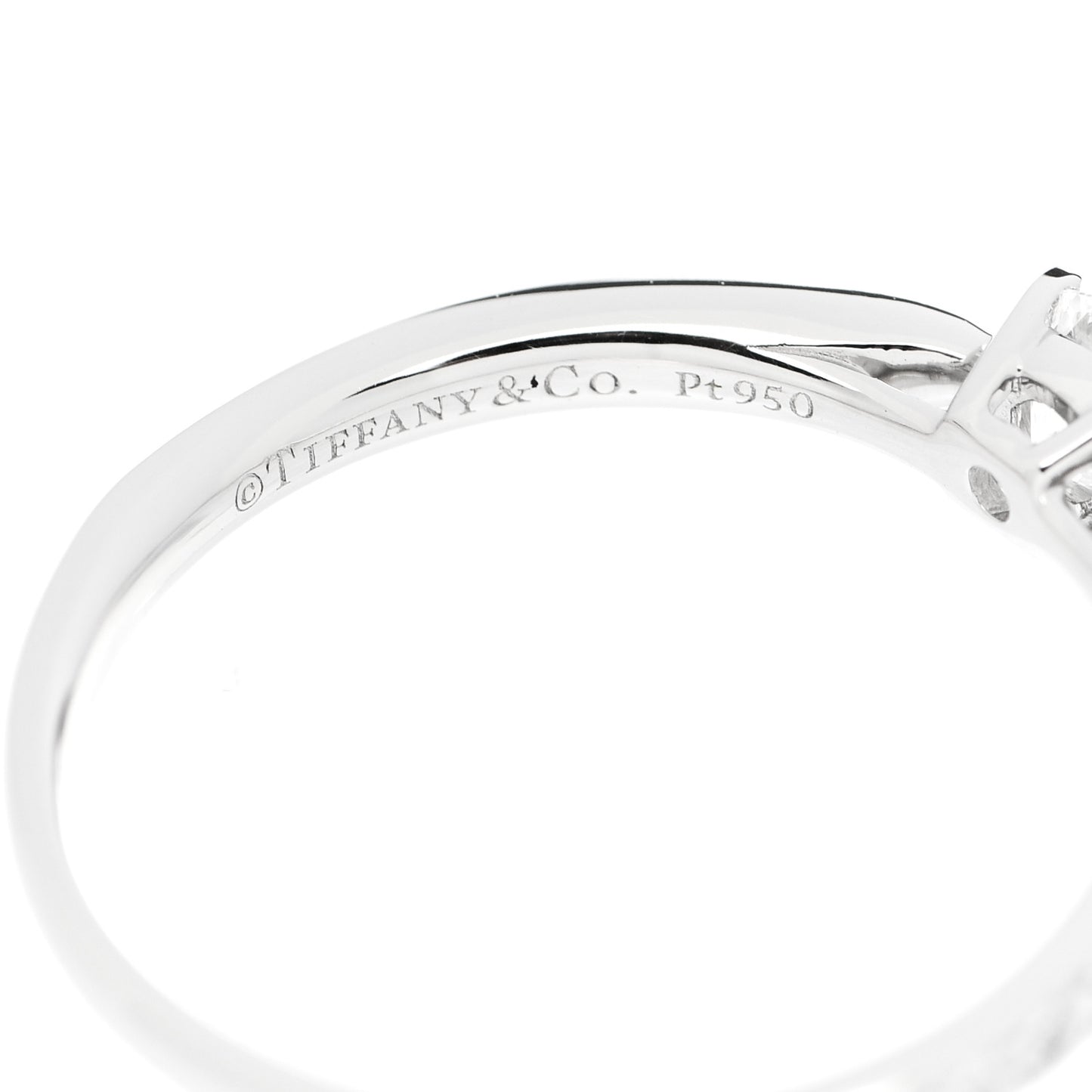 Platinum Diamond .22ct Round Brilliant Harmony Engagement Ring 50 5.5