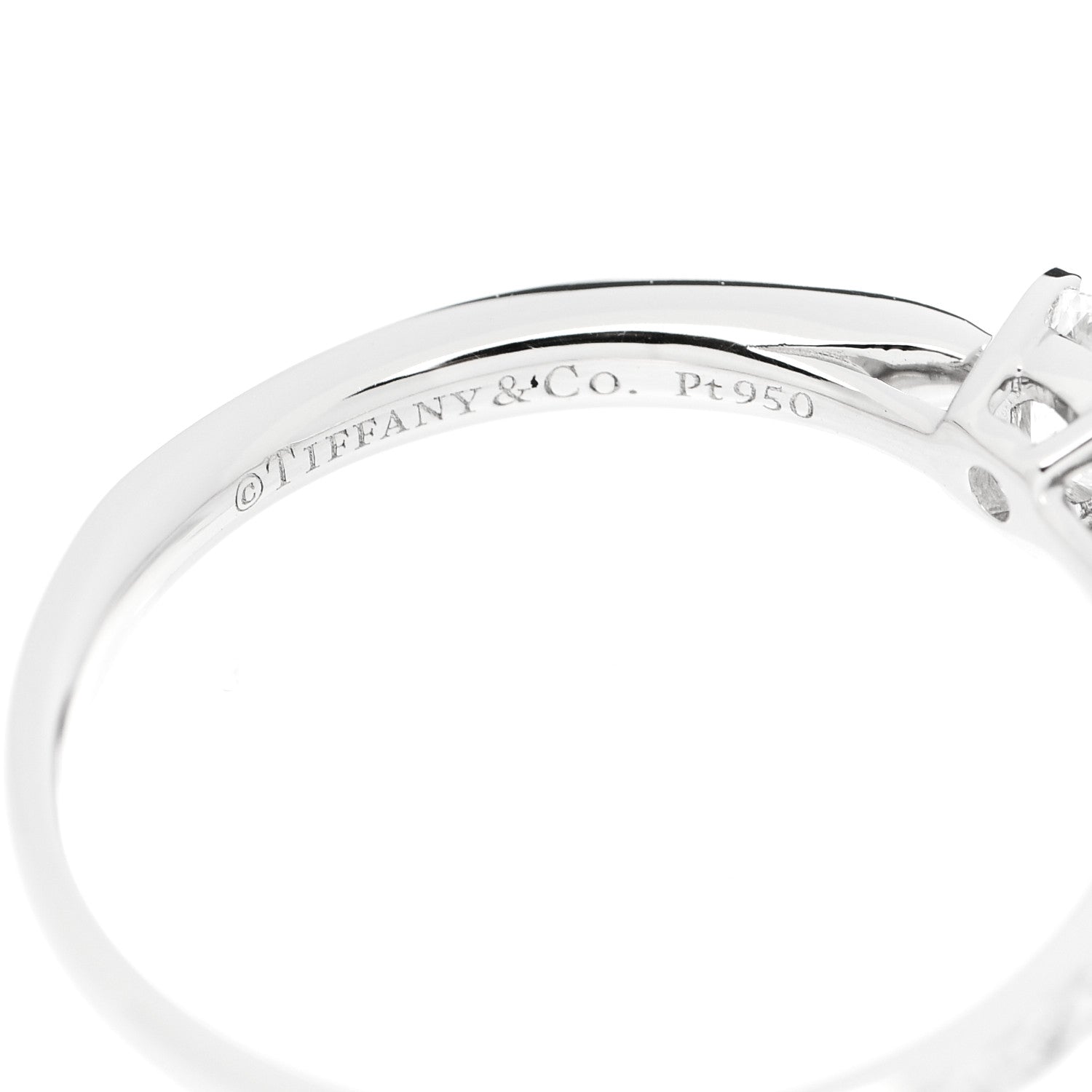 Tiffany Platinum Diamond .22ct Round Brilliant Harmony Engagement Ring 50 5.5 4 of 5