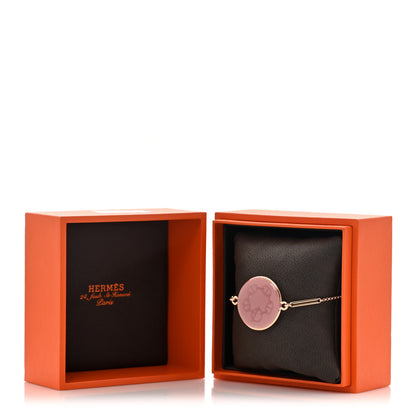 Hermes 18K Rose Gold Diamond PM Ex-Libris Bracelet SH 4 of 4