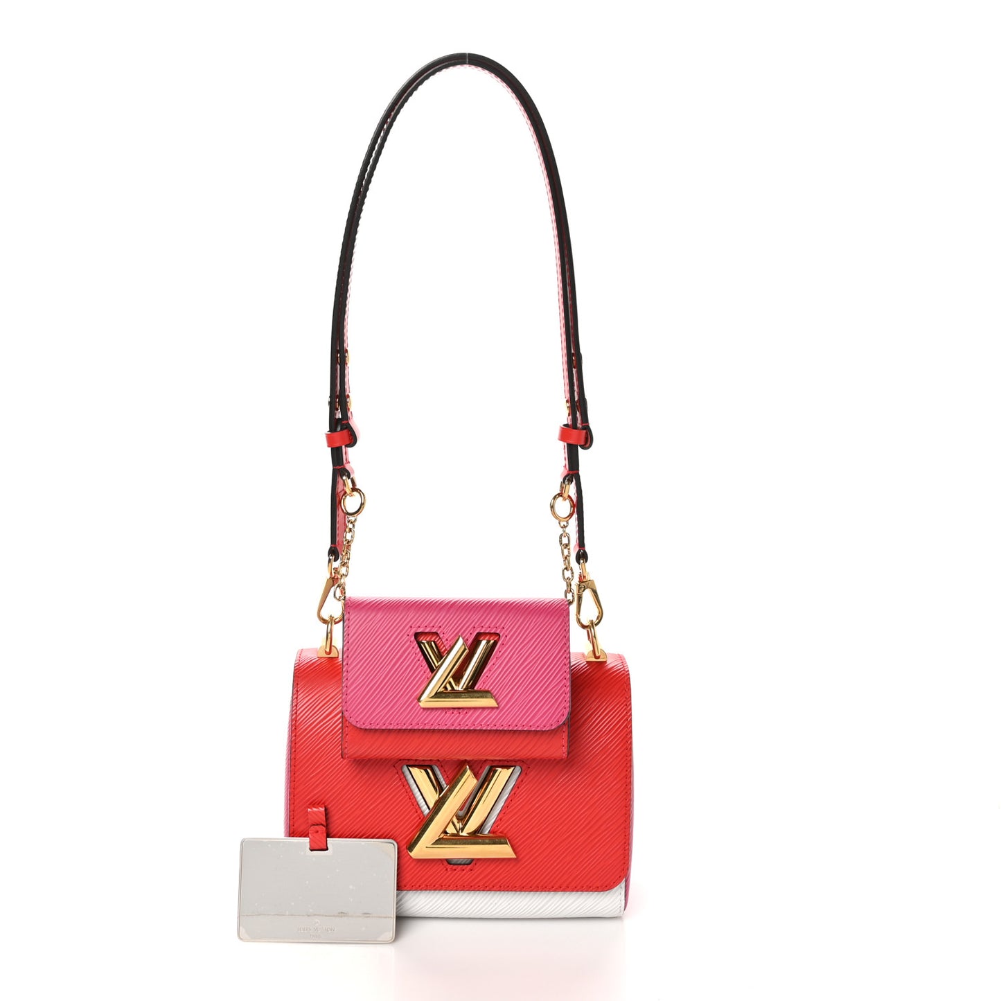 Epi Twist MM and Twisty Coquelicot Hot Pink White