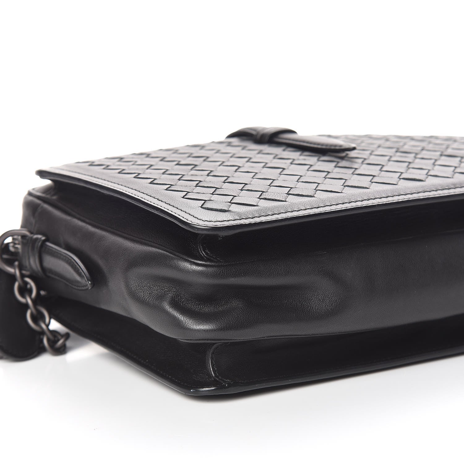 Bottega Veneta Nappa Intrecciato Medium Camera Shoulder Bag Black 10 of 11