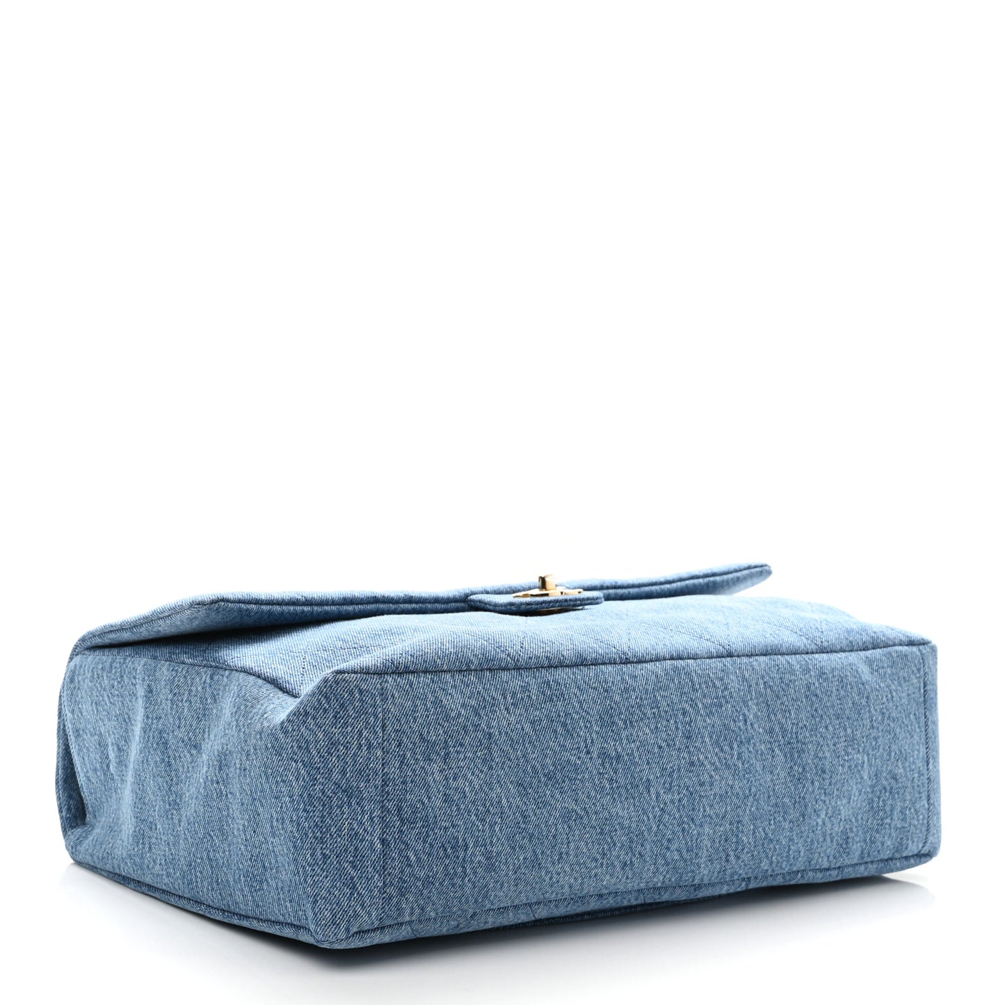 Denim Small Souplissimo Maxi Flap Blue