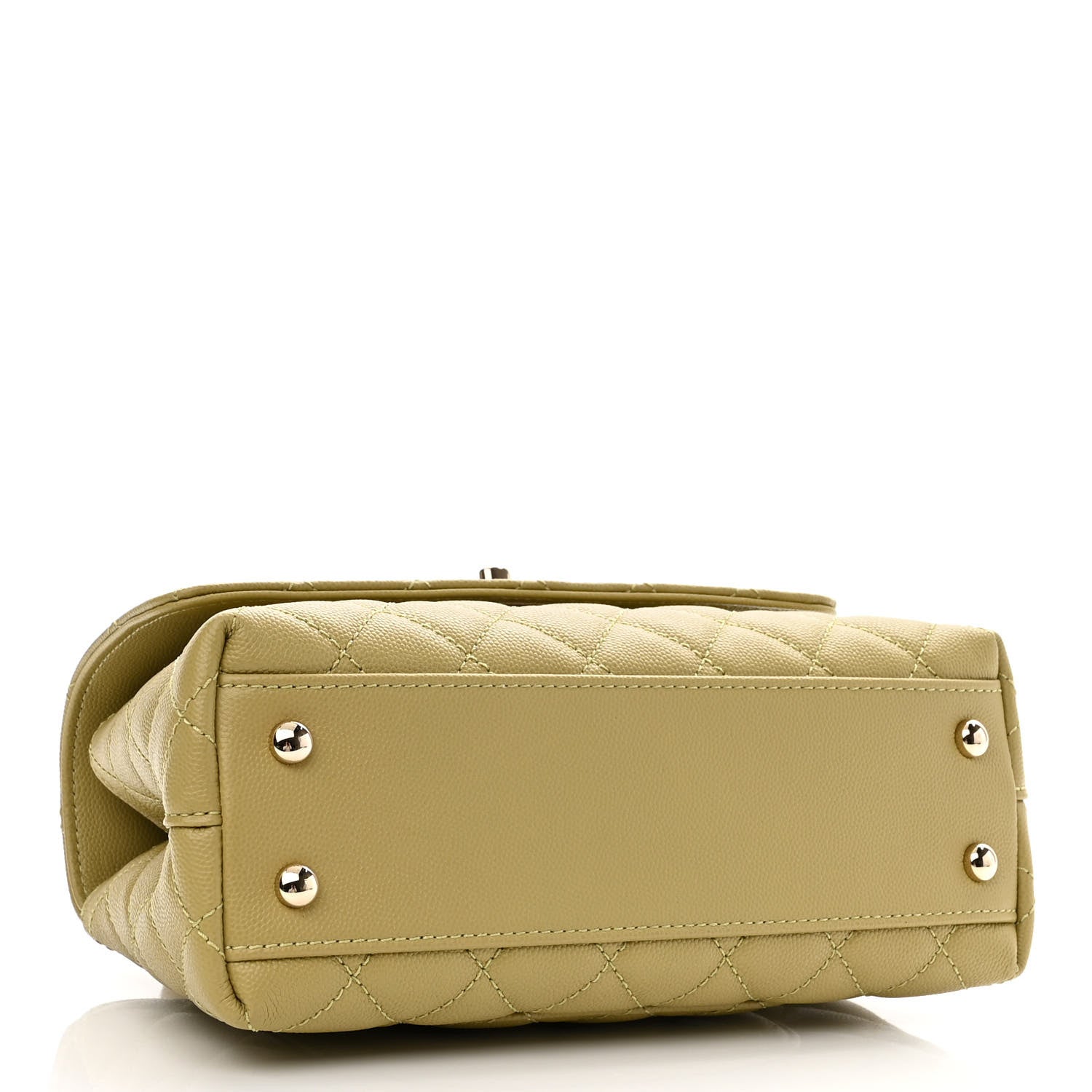 Chanel Caviar Quilted Mini Coco Handle Flap Light Green 3 of 9