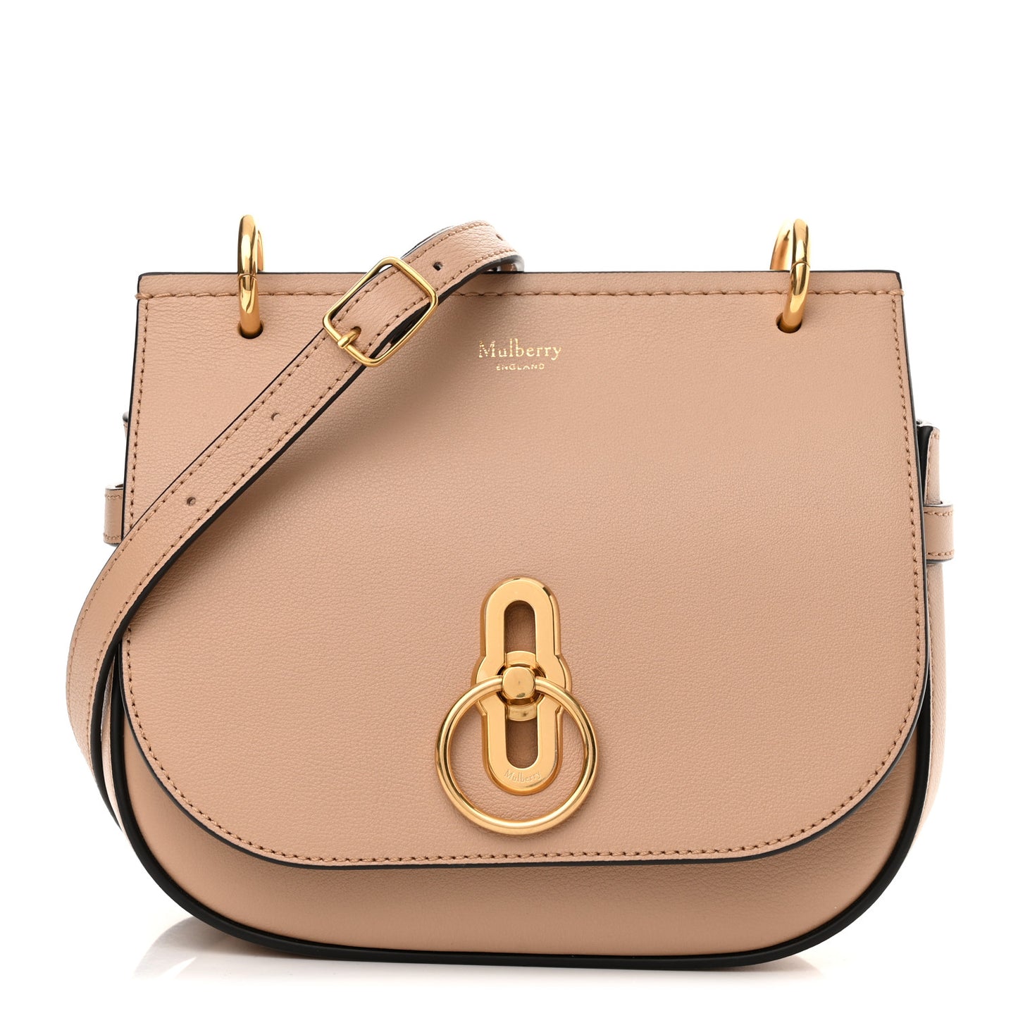 Silky Calfskin Small Amberley Satchel Maple
