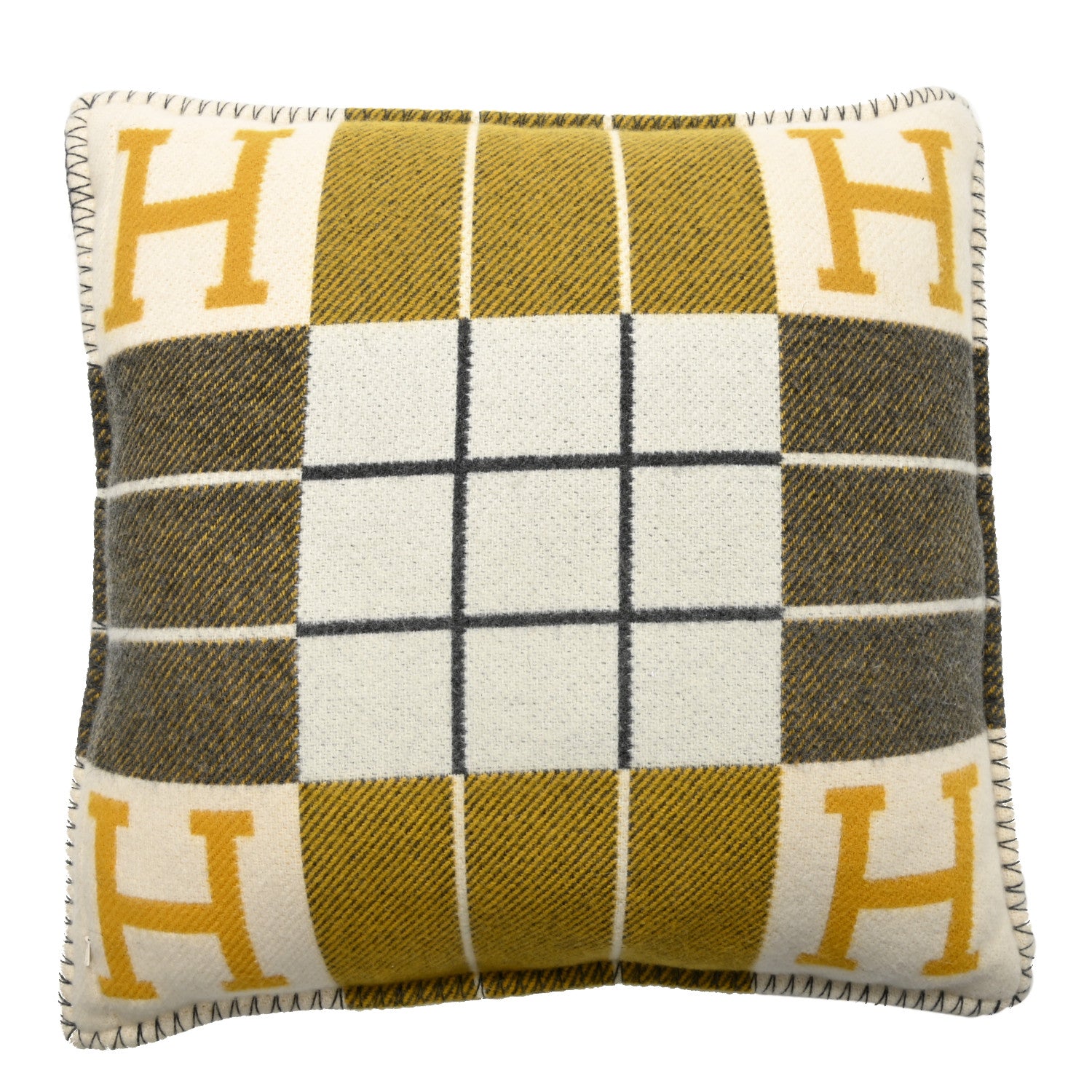 Hermes Wool Cashmere Avalon III Pillow PM Gris Soleil 2 of 3