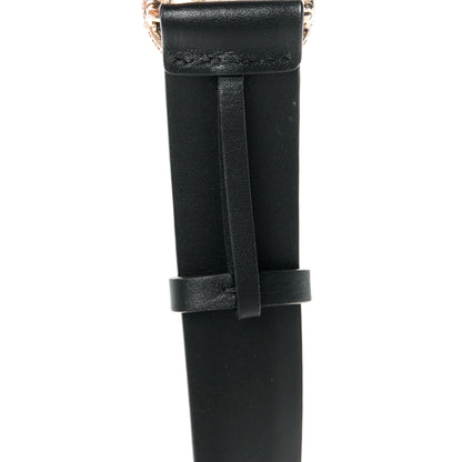 Chanel Calfskin Crystal Pearl Caviar CC Belt 80 32 Black 6 of 7