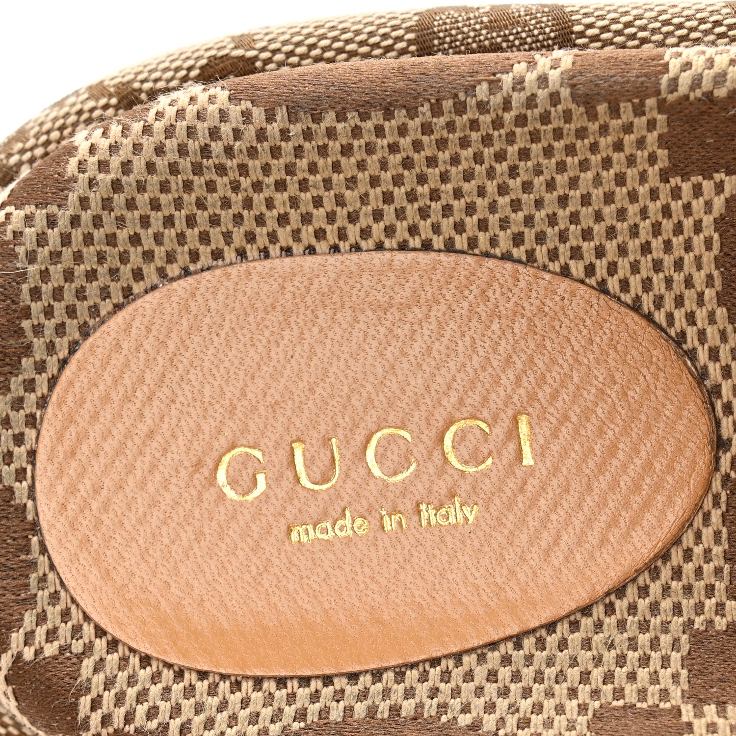 Gucci Monogram Maxi GG Angelina Platform 55mm Slide Sandals 38.5 Camel Ebony 8 of 9