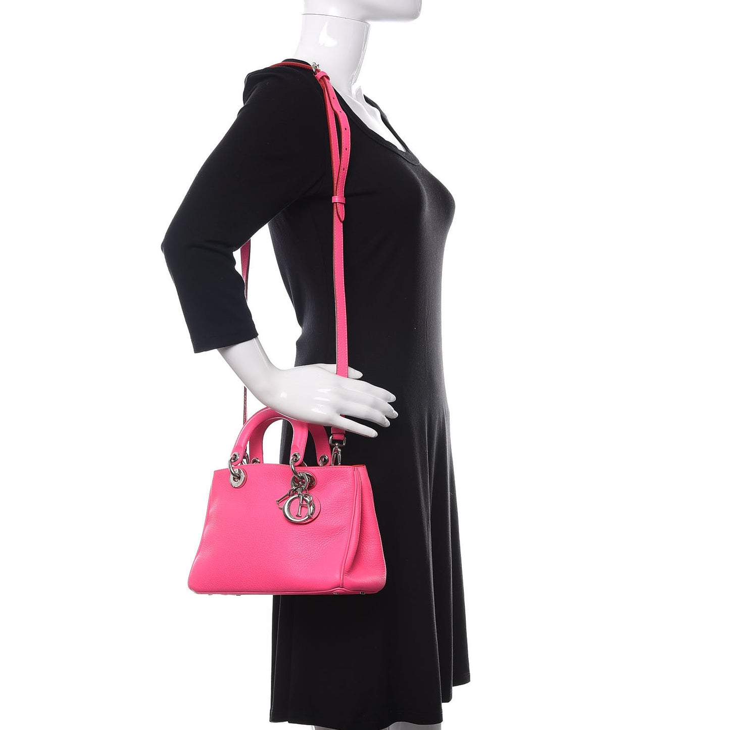 Calfskin Mini Diorissimo Tote Pink