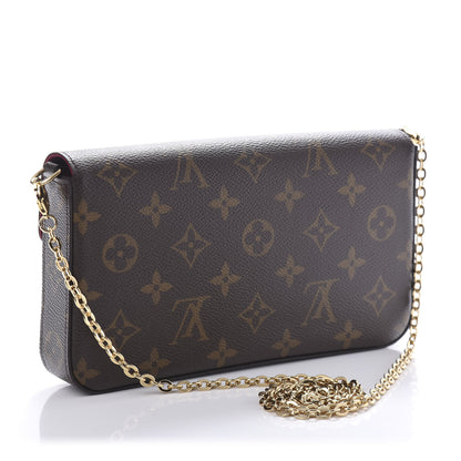 Louis Vuitton Monogram Pochette Felicie Chain Wallet Fuchsia 3 of 11