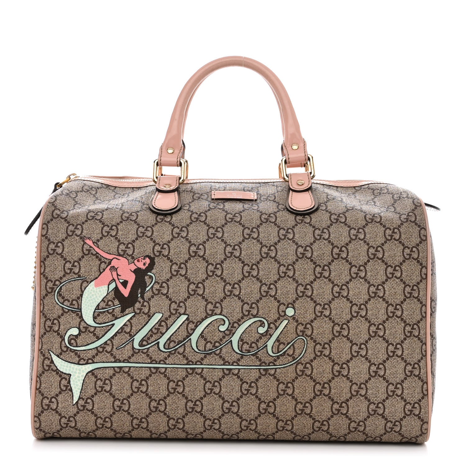 Gucci GG Plus Monogram Mermaid Medium Joy Boston Pink 1 of 12