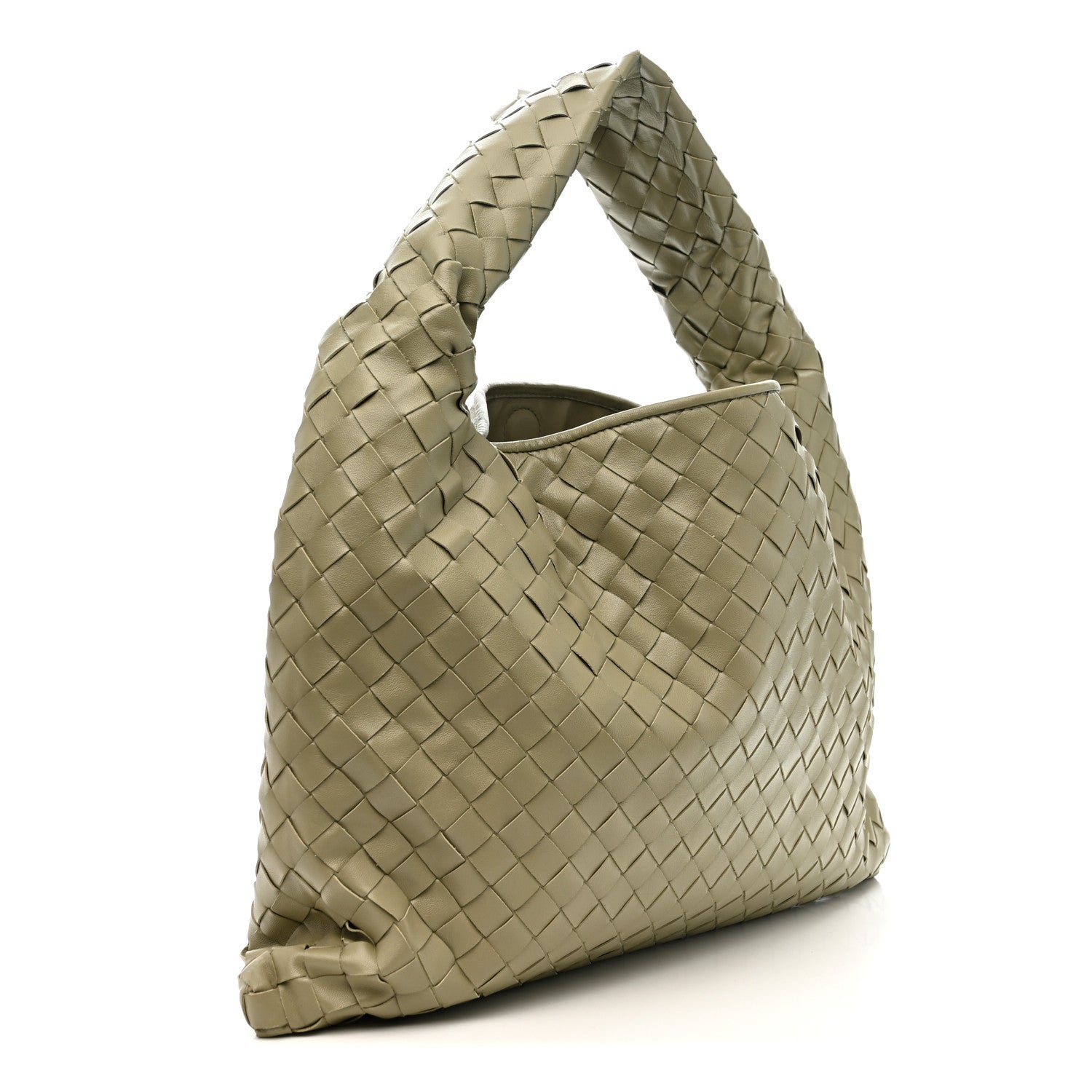 Bottega Veneta Calfskin Intrecciato Small Hop Travertine 3 of 11