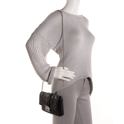 Christian Dior Lambskin Cannage New Lock Pouch Black 2 of 9