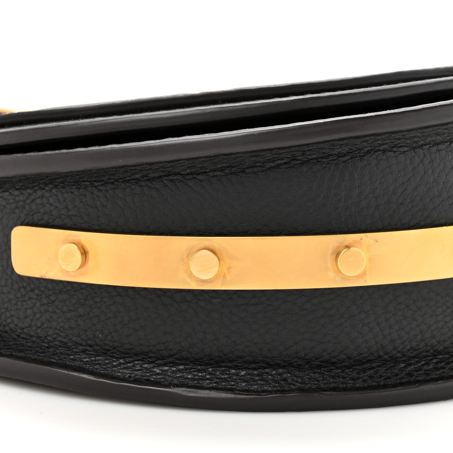 Calfskin Small Nile Bracelet Minaudiere Bag Black
