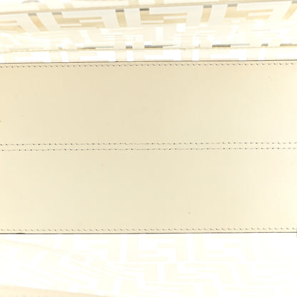 Fendi TPU FF Vitello Century Plexiglass Small Runaway Shopper Tote White 5 of 13