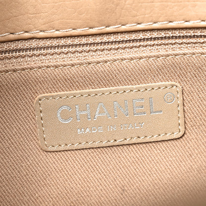 Chanel Washed Calfskin Diamond Stitch Large Hamptons Shopping Tote Beige 6 of 10