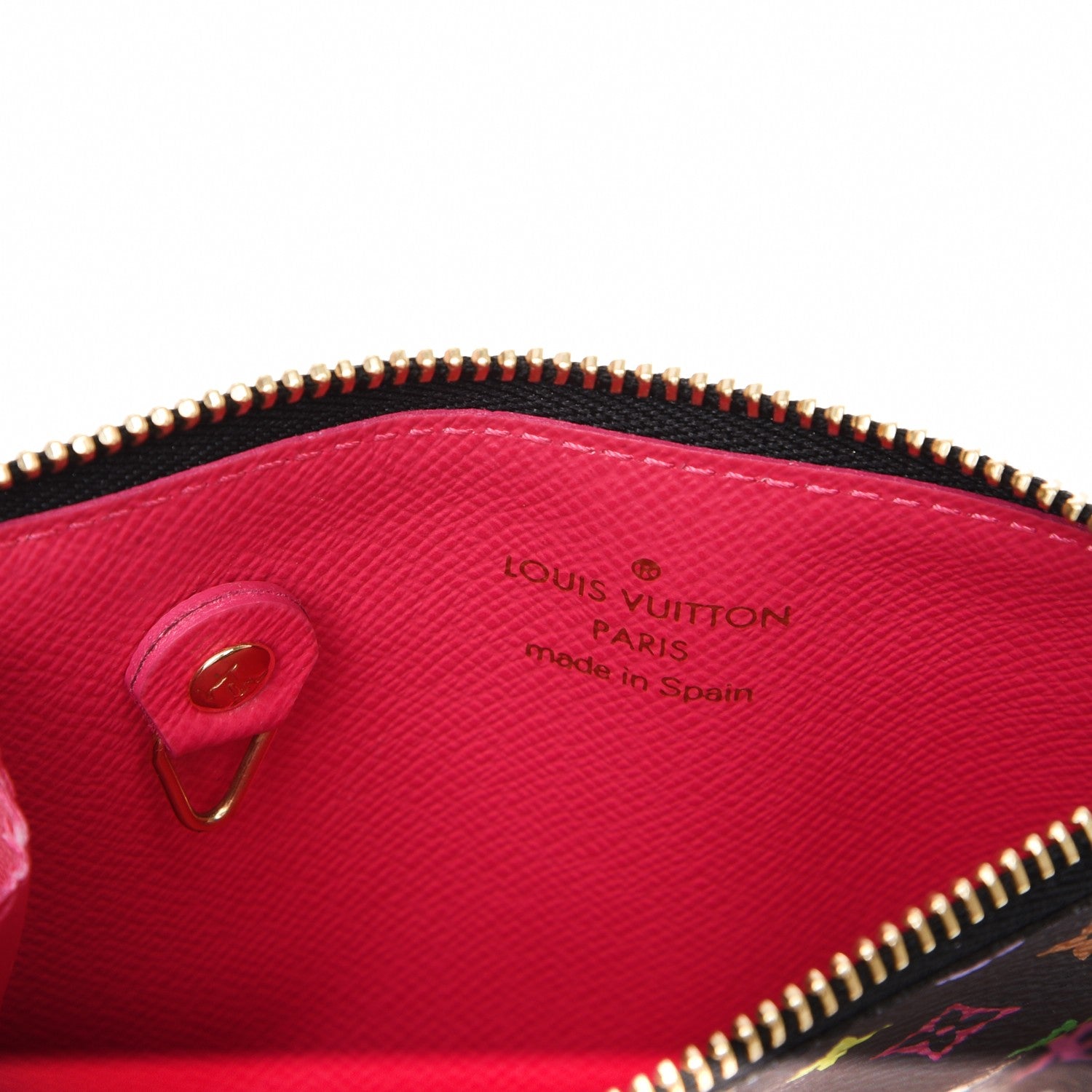 Louis Vuitton Monogram Multicolor Key Pouch Black Grenade 7 of 9