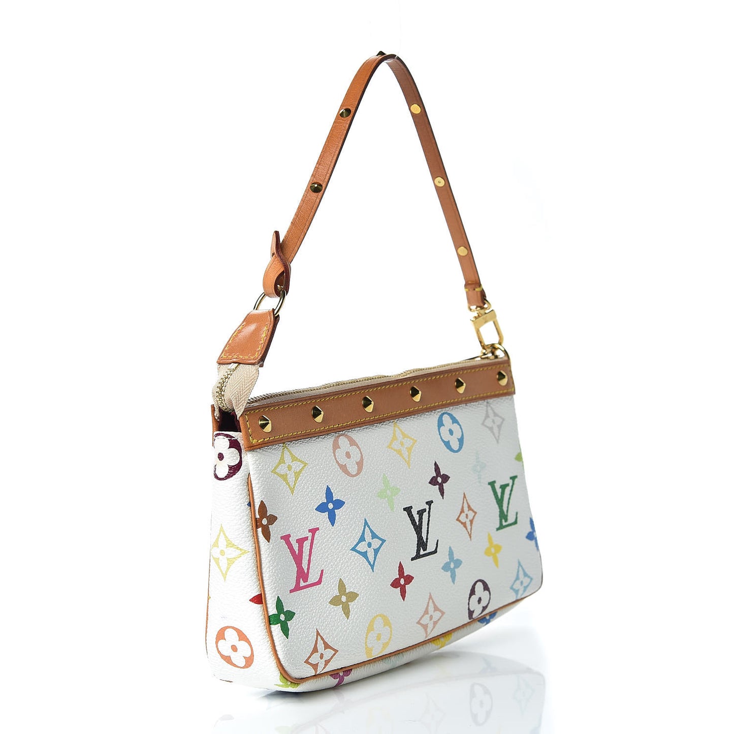 Monogram Multicolor Pochette Accessories White