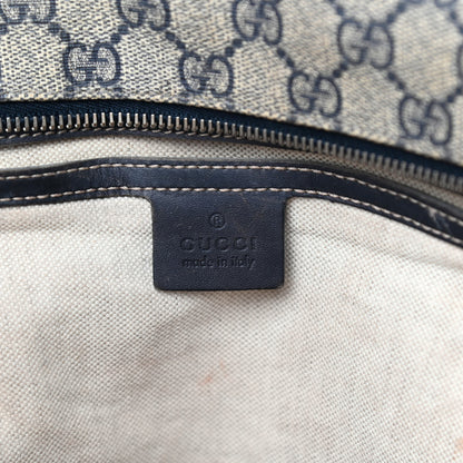 Gucci GG Supreme Monogram Large Zippered Shopping Tote Navy 6 of 12